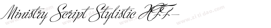 Ministry Script Stylistic HFF字体转换